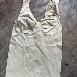 Control It! Shaping Beige Ribbed Tank Top (Large)